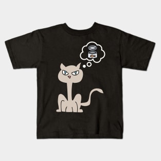 Hungry cat wants tuna Kids T-Shirt